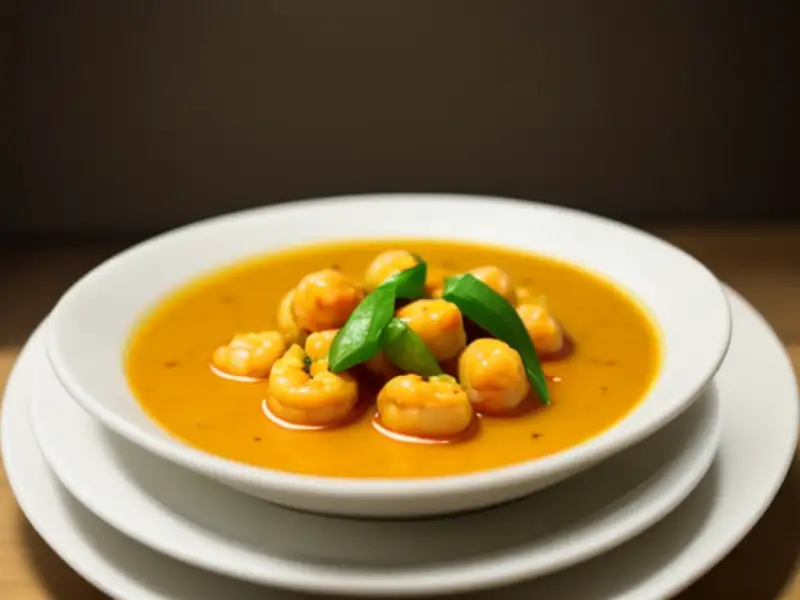 Curry de semillas de yaca con camarones