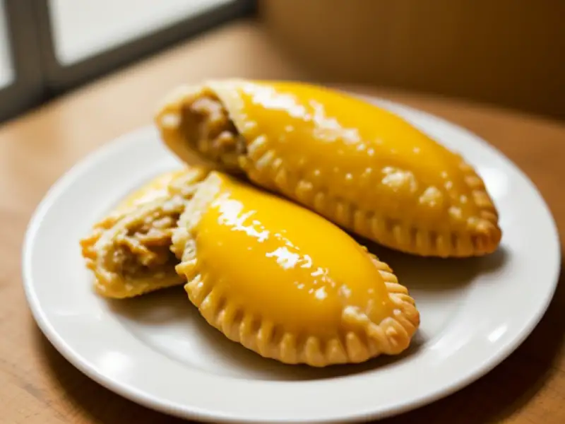 Empadinha de pollo, palmito y aceitunas