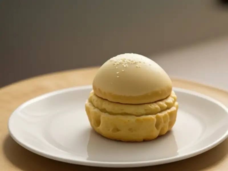 Profiteroles con crema batida