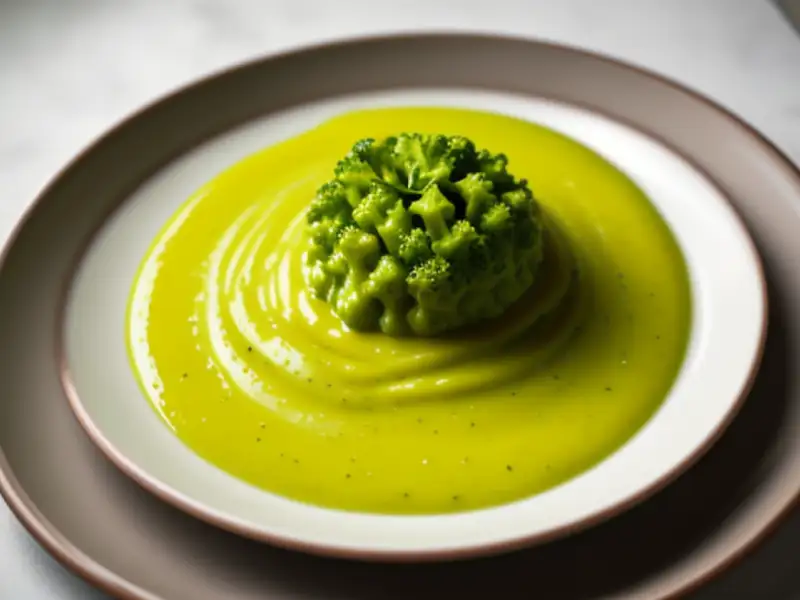 Salsa de brócoli y crema