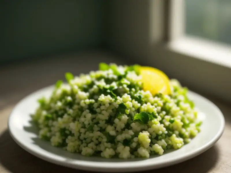 Tabulé de bulgur con hierbabuena y limón