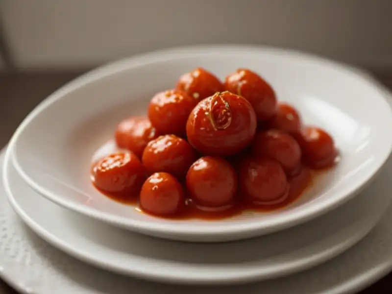 Jitomates cherry confitados y secados al sol