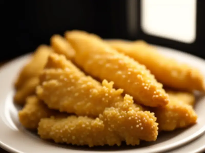Chips crujientes de pollo al microondas
