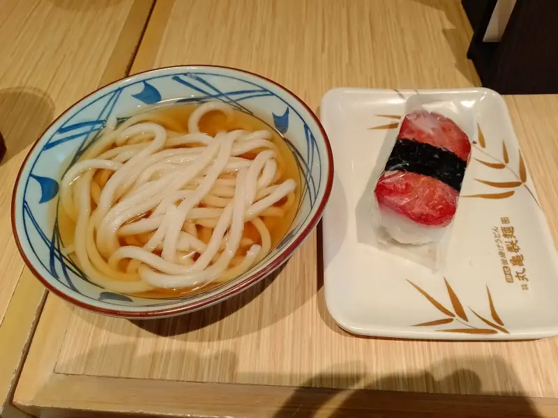 Udon en caldo caliente